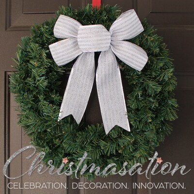 Pre-lit Choice of Decorative Bow All Occasion Wreath, for Door, Window, Mantle, Table Centerpiece, Welcome Wreath - image4